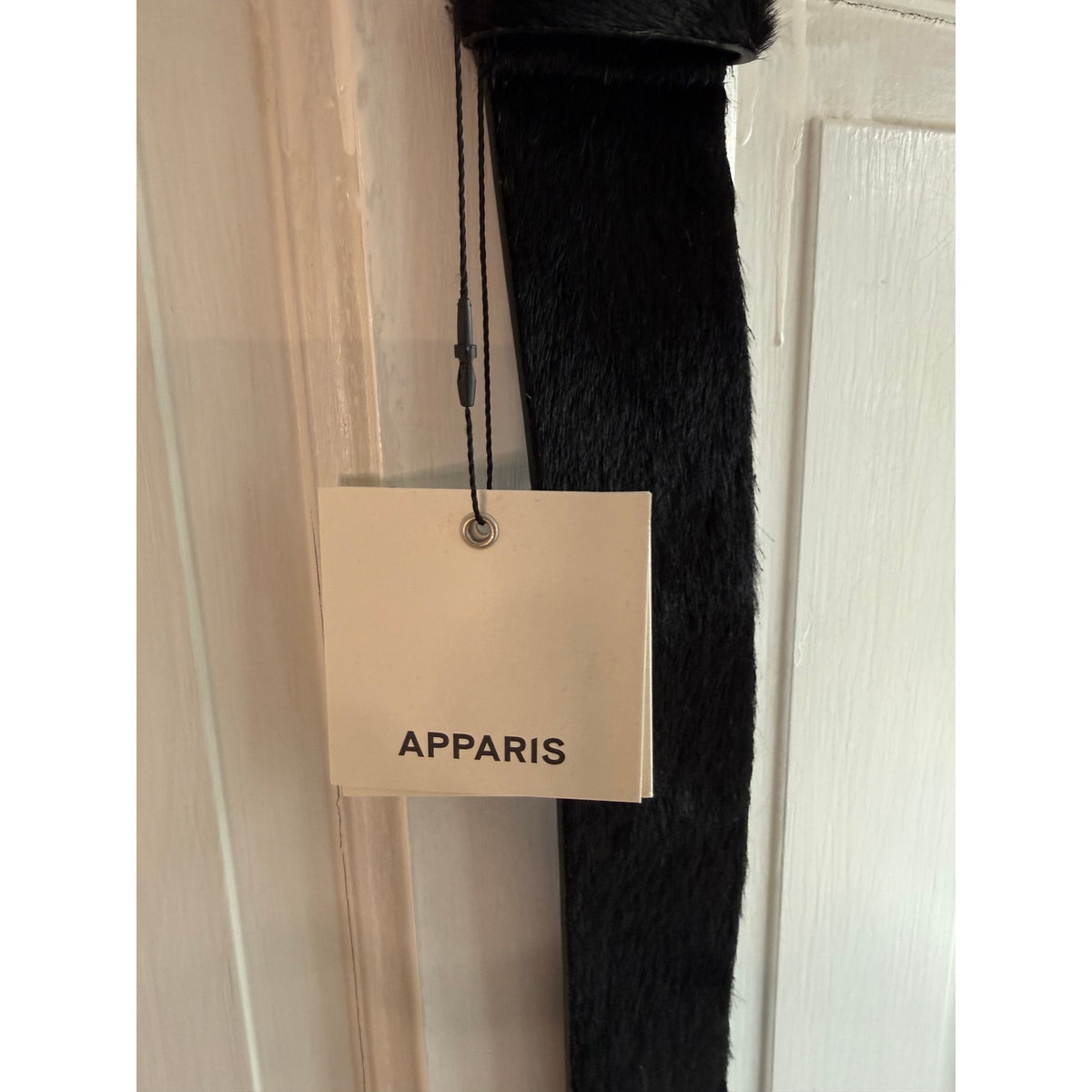 Apparis Blaze Faux Pony Hair Belt - Black - NWT - Medium