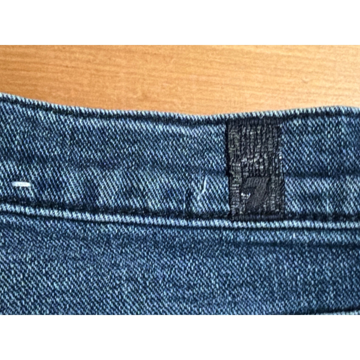 7 For All Mankind High-Rise Black Faux Leather Split Hem Pants Size Small