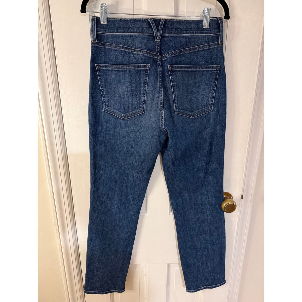 Veronica Beard Ryleigh Slim Straight High Rise Button Up Jeans Sz 27