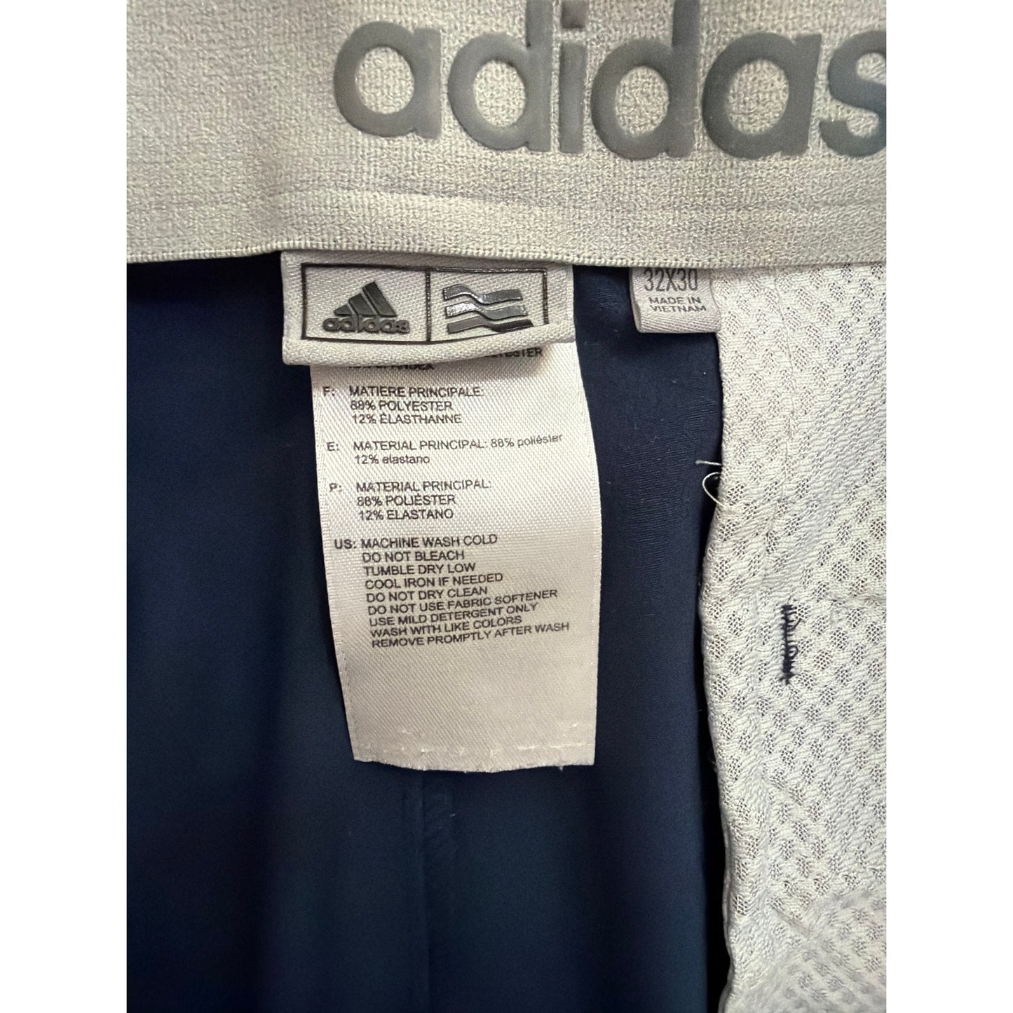 Adidas Size 32x30 Dark Blue Lightweight Golf Pants