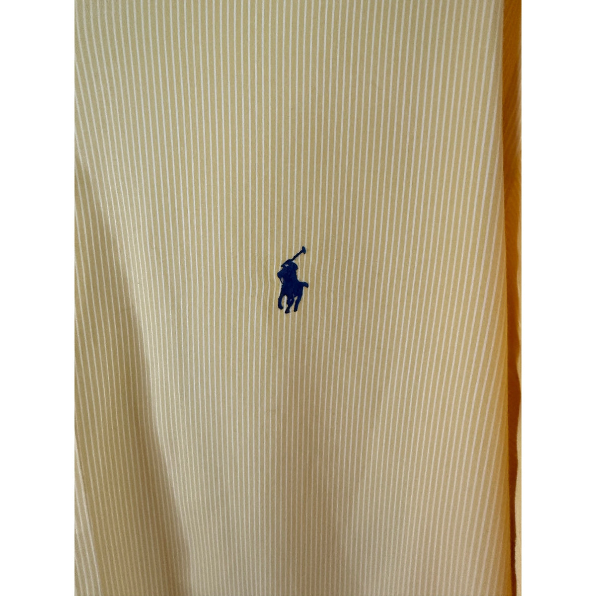 Vintage Polo Ralph Lauren Classic Fit XL Yellow White Striped Button Down Shirt EUC