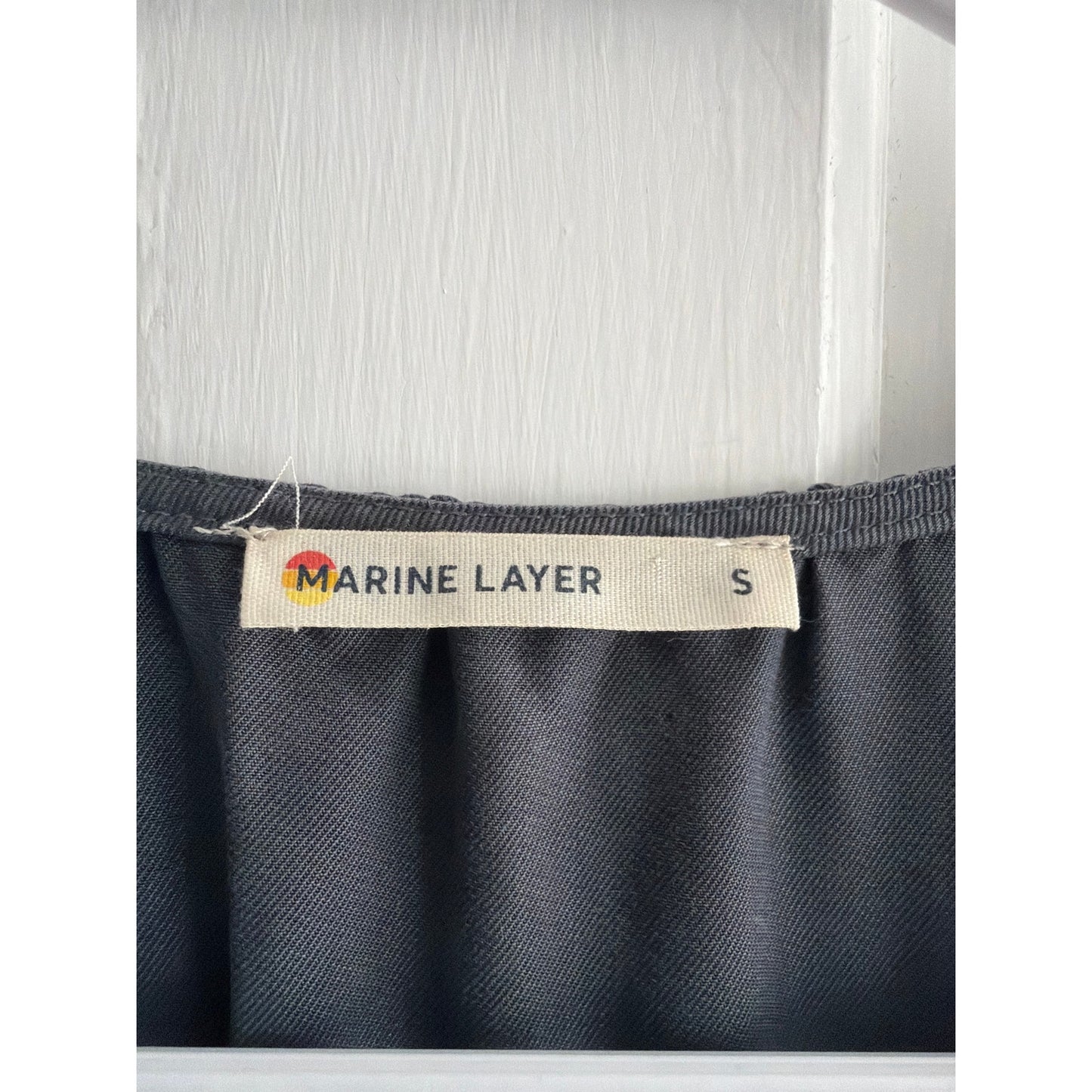 Marine Layer Size S Gray Tieback Button Front Romper