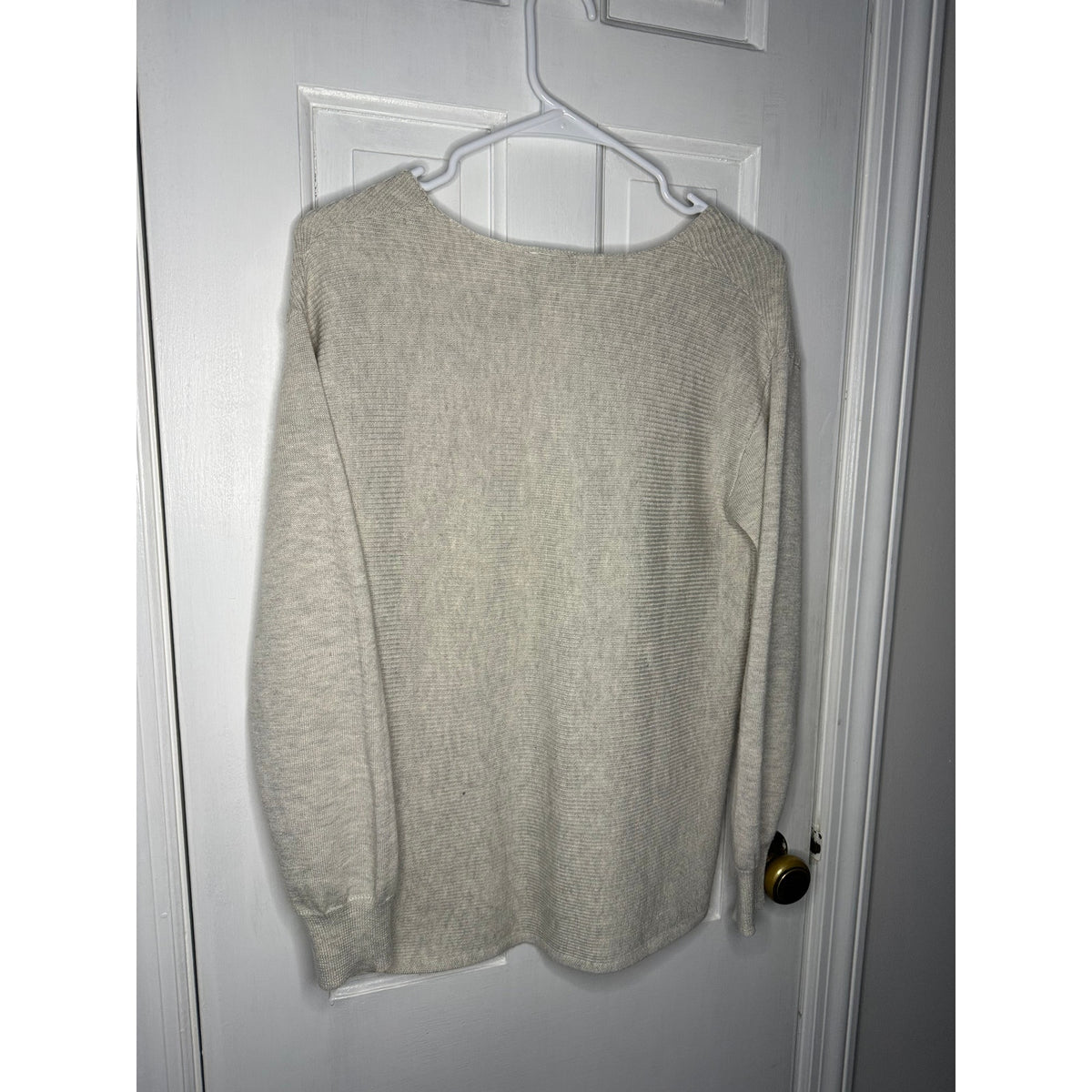 Ella Moss  Women's Soft Ribbed Knit V-Neck Sweater Small