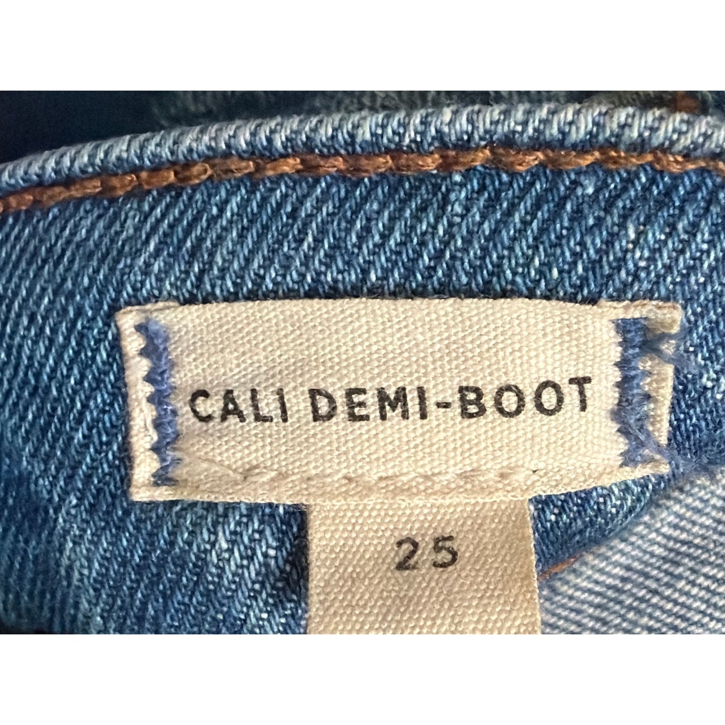 Madewell Size 25 Cali Denim Bootcut Distressed Hem High Rise Jean
