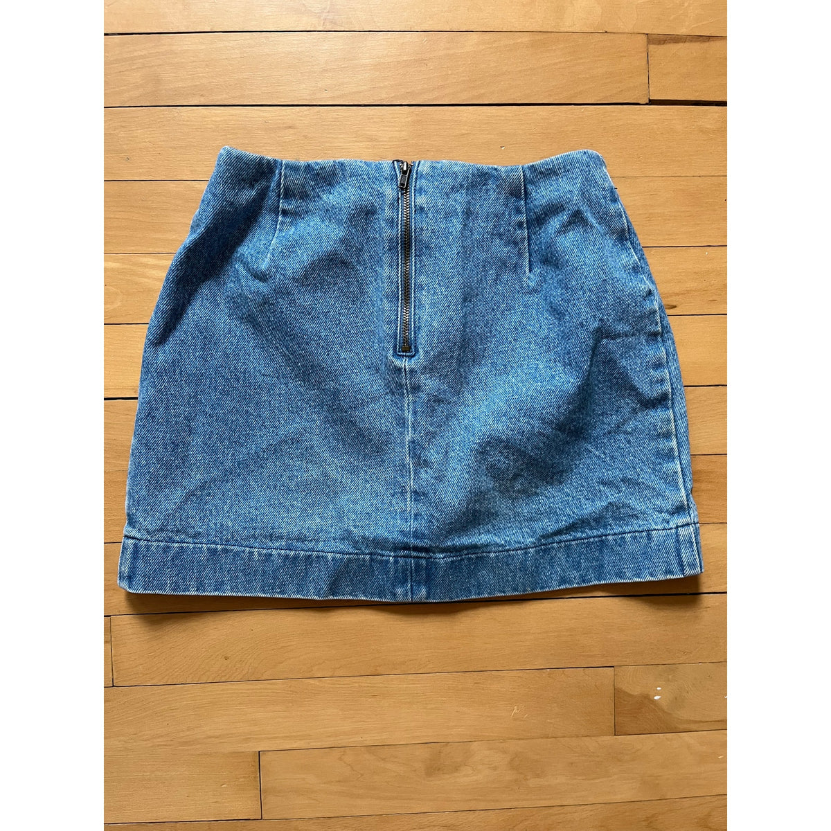 Reformation Denim Lace Up Mini Skirt XS High Rise Blue Retro Y2K Biker