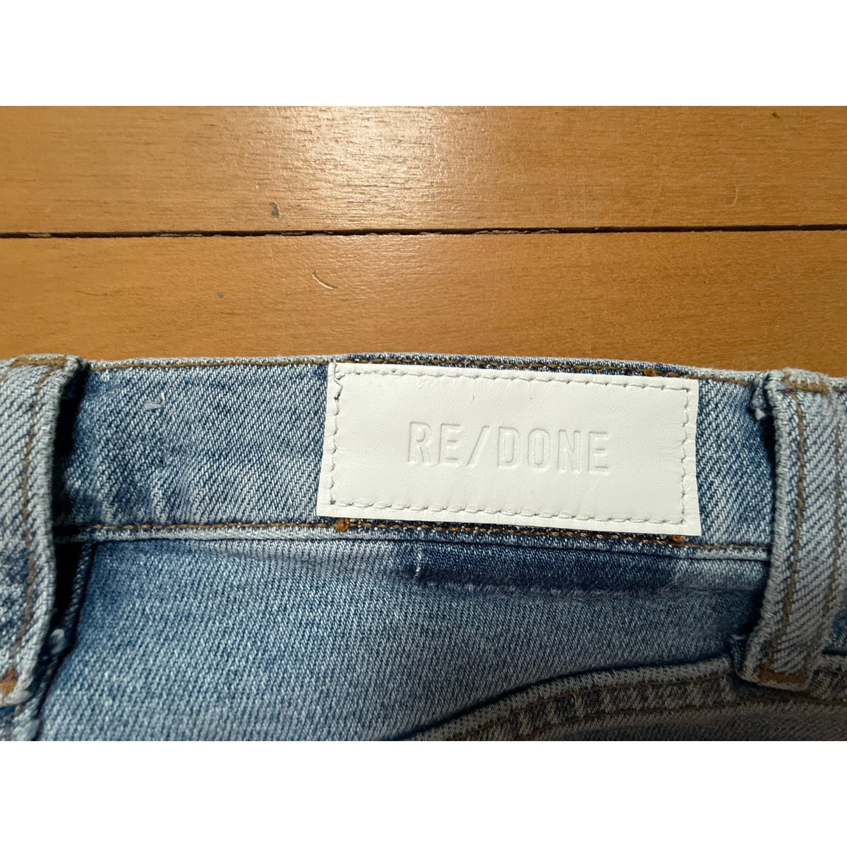 RE/DONE 70s High Rise Stove Pipe Jeans - Size 25 - Light Stone Wash - EUC