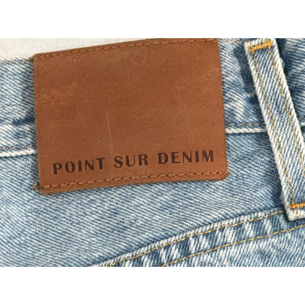 Point Sur Light Wash High Rise Slim Fit Ripped Hem Jeans Size 30