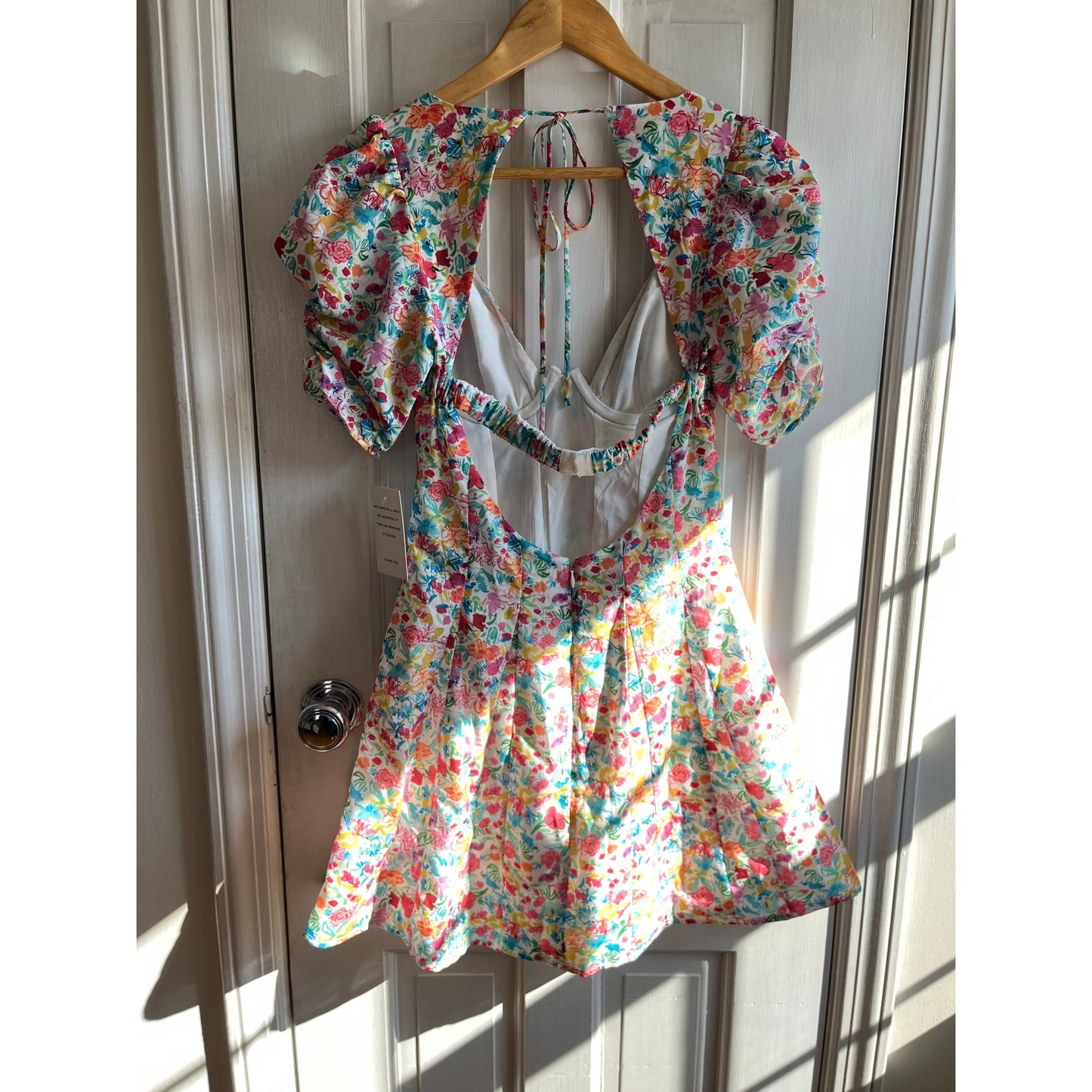 For Love and Lemons NWT Claude Mini Dress Floral Corset Bodice XS