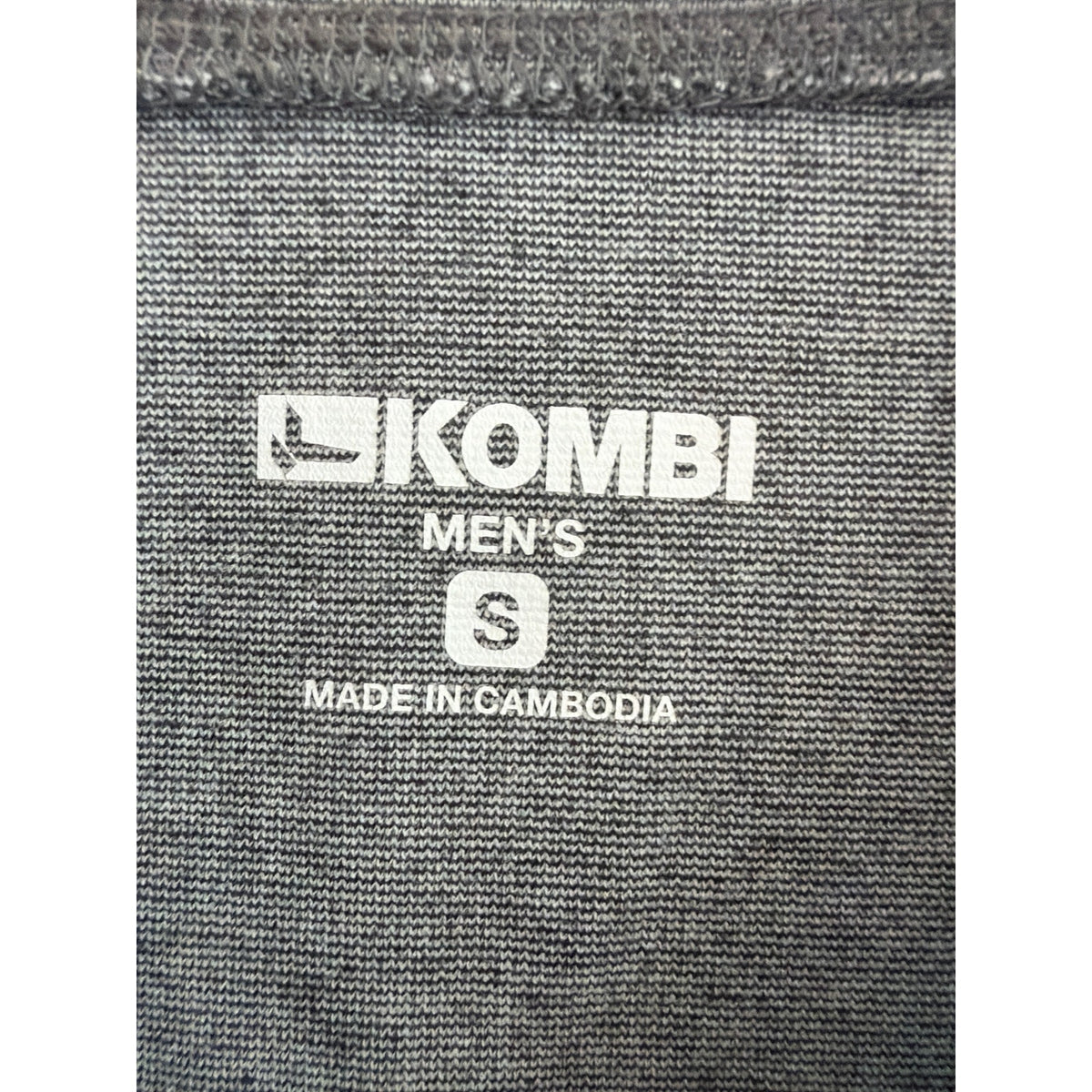 Kombi Mens Small Heather Grey Long Sleeve Base Layer Thermal Top Wool Blend