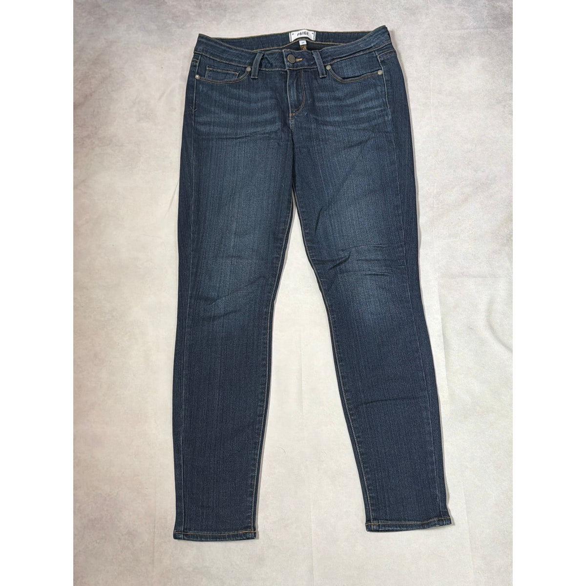 PAIGE Verdugo Ankle Mid Rise Slim Jean Dark Wash Size 29