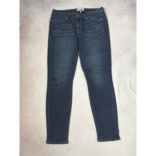 PAIGE Verdugo Ankle Mid Rise Slim Jean Dark Wash Size 29