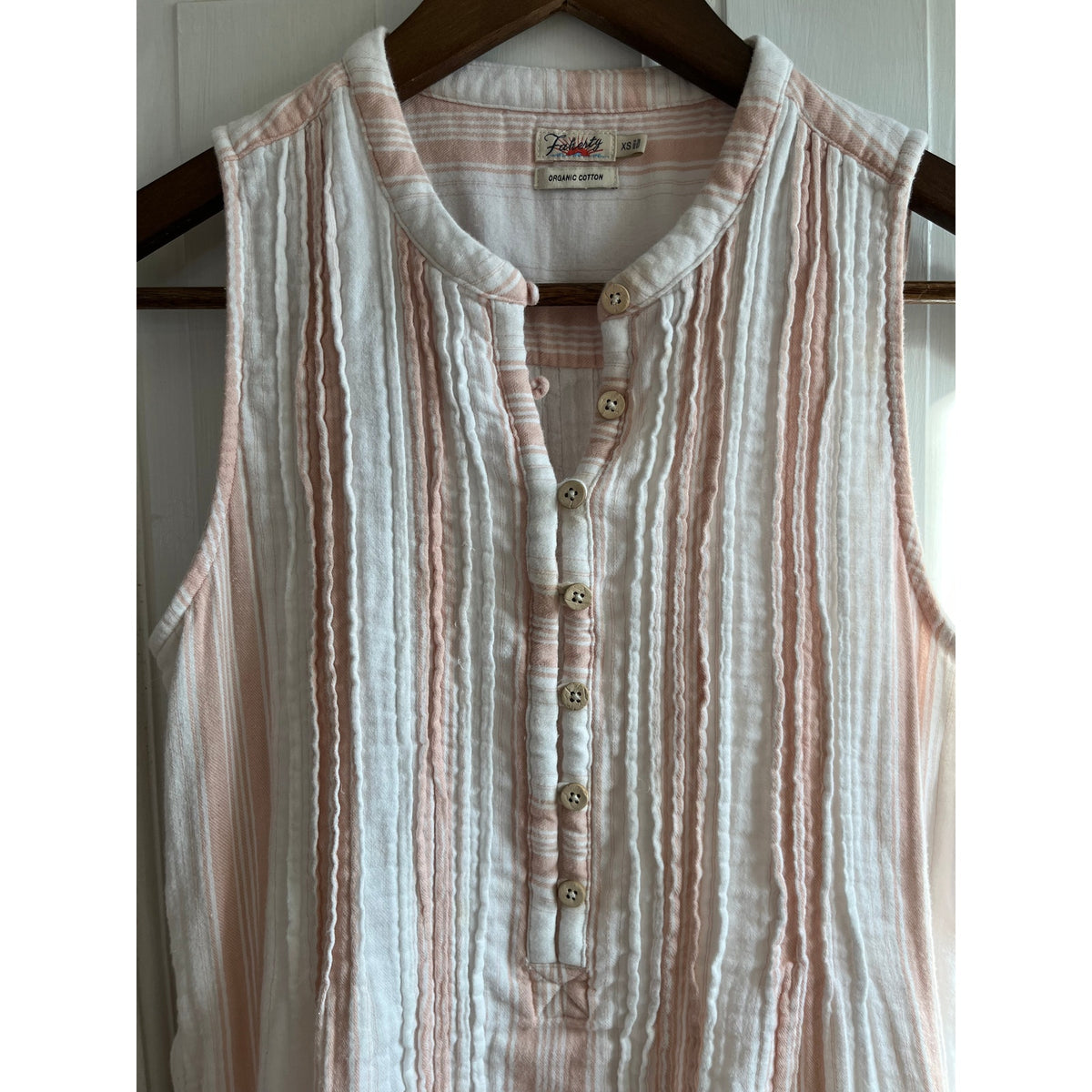 Faherty Isha Dream Cotton Gauze Mini Dress Stripe Sleeveless XS Tuckernuck EUC