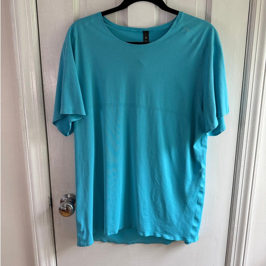 Lululemon Men's Short Sleeve Training Top Large L Electric Blue EUC