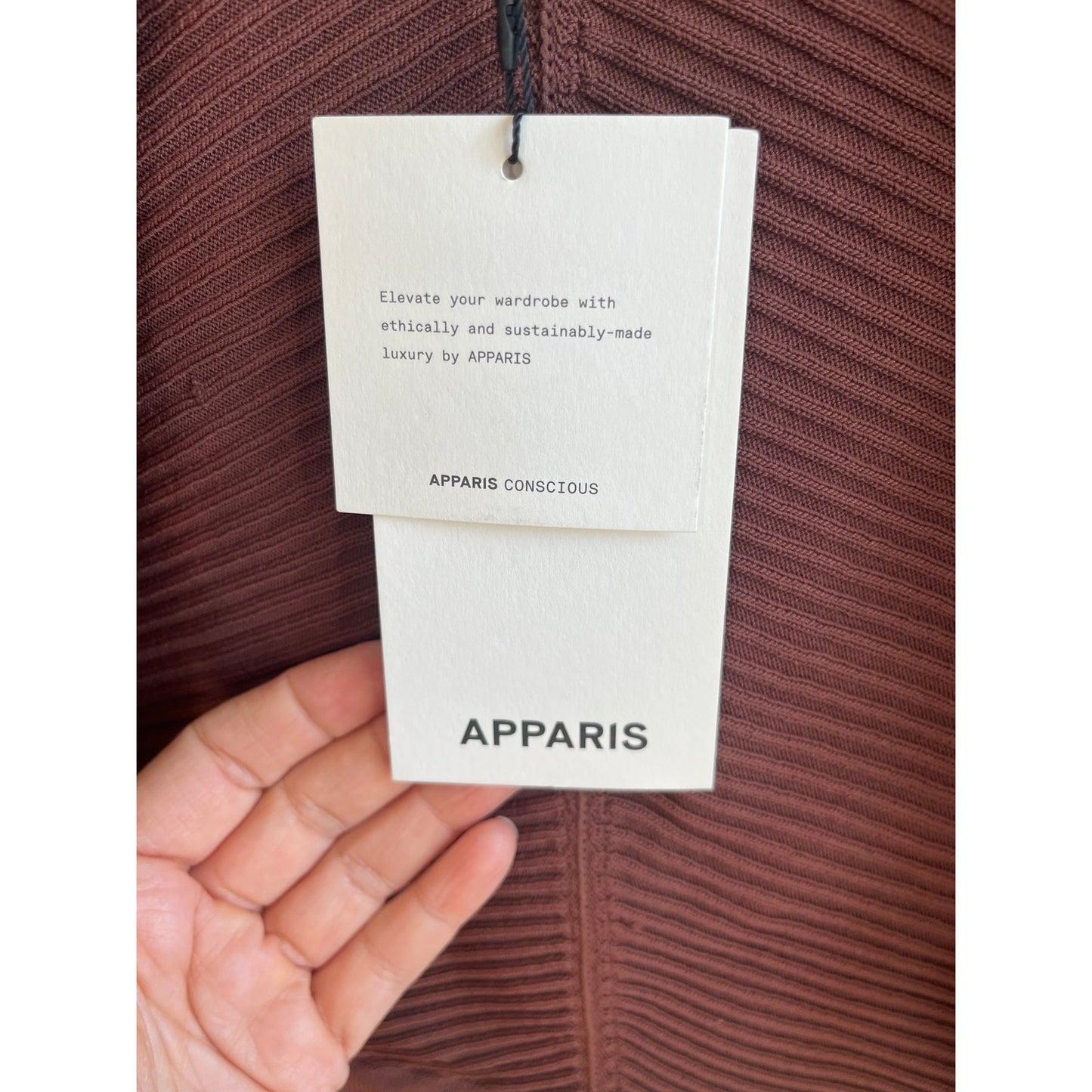 NWT APPARIS Banks Bolero in Clay - Brown Ribbed Knit Cropped Cardigan - Size M