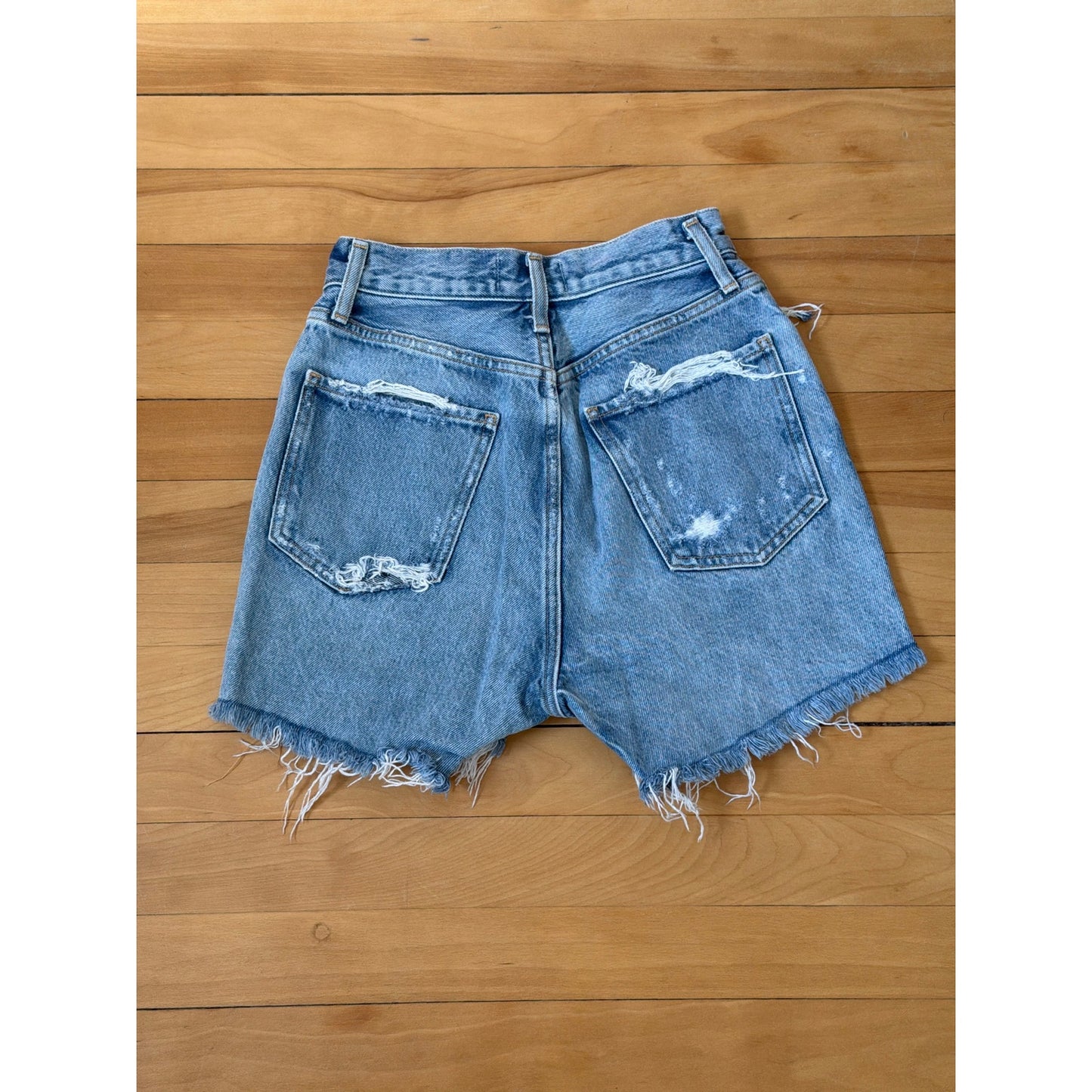 Agolde Parker Vintage Cut Off Shorts Light Wash 24 EUC