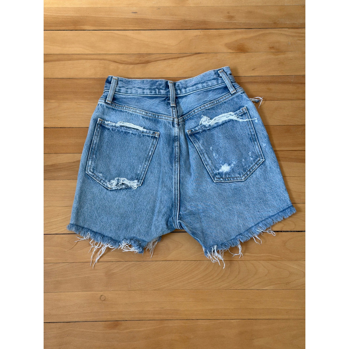 Agolde Parker Vintage Cut Off Shorts Light Wash 24 EUC