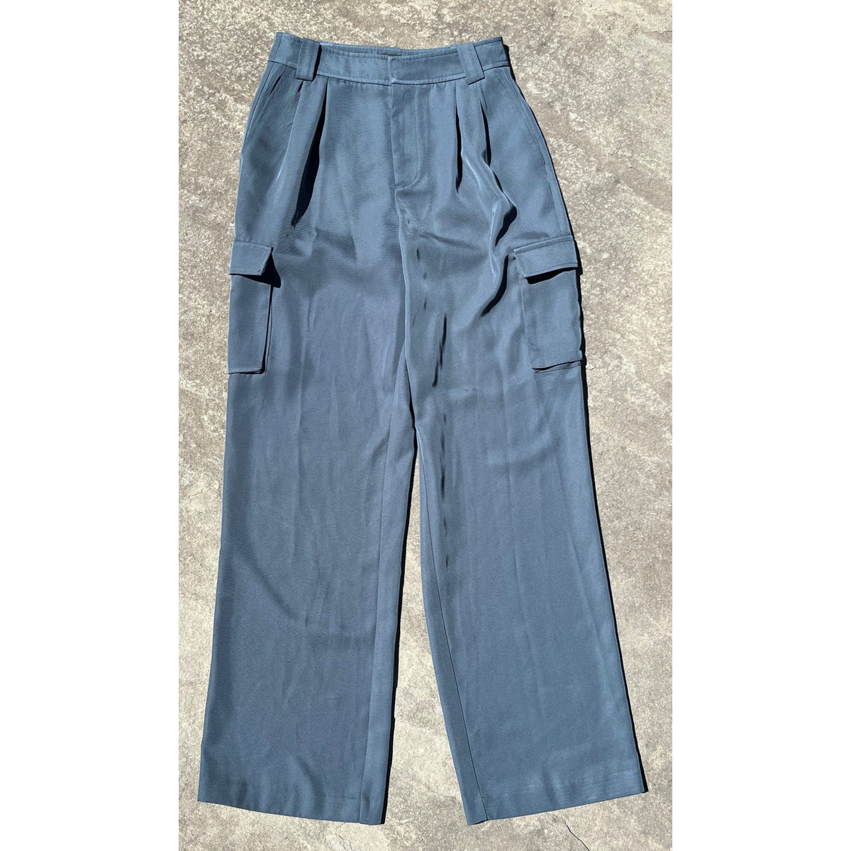 🌊 Rails Harlow Deep Sea Wide-Leg Satin Trousers Size 0 🌊