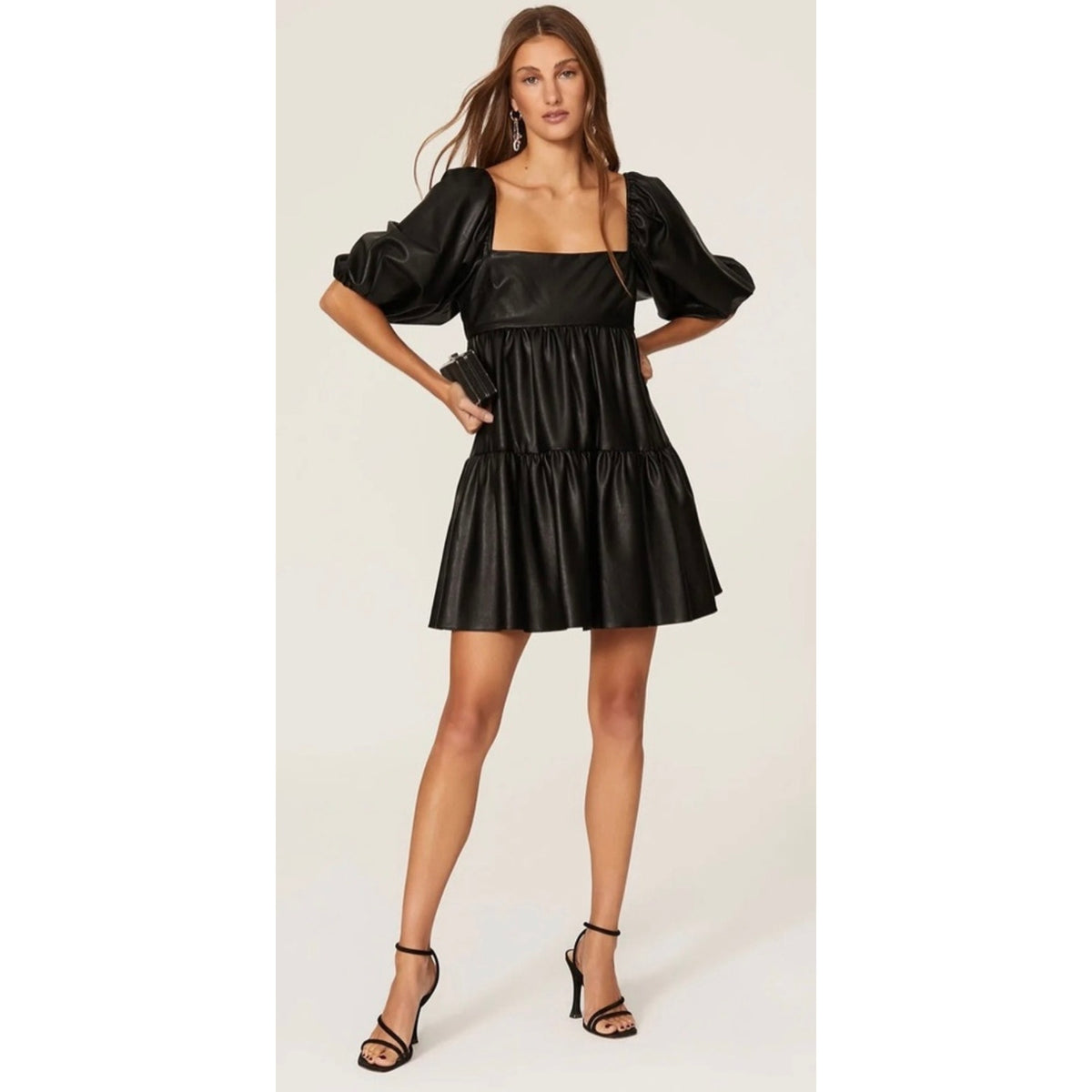 Amanda Uprichard Maisie Faux Leather Mini-dress Medium