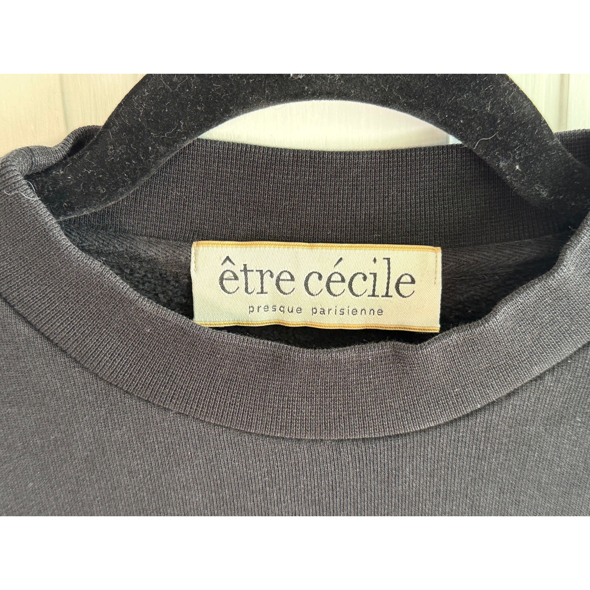 Être Cécile "Phone Home" Graphic Sweatshirt - Black - Petite/Small