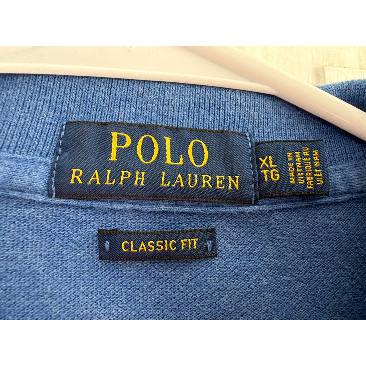 Polo Ralph Lauren XL Blue Polo Shirt Men's Orange Pony