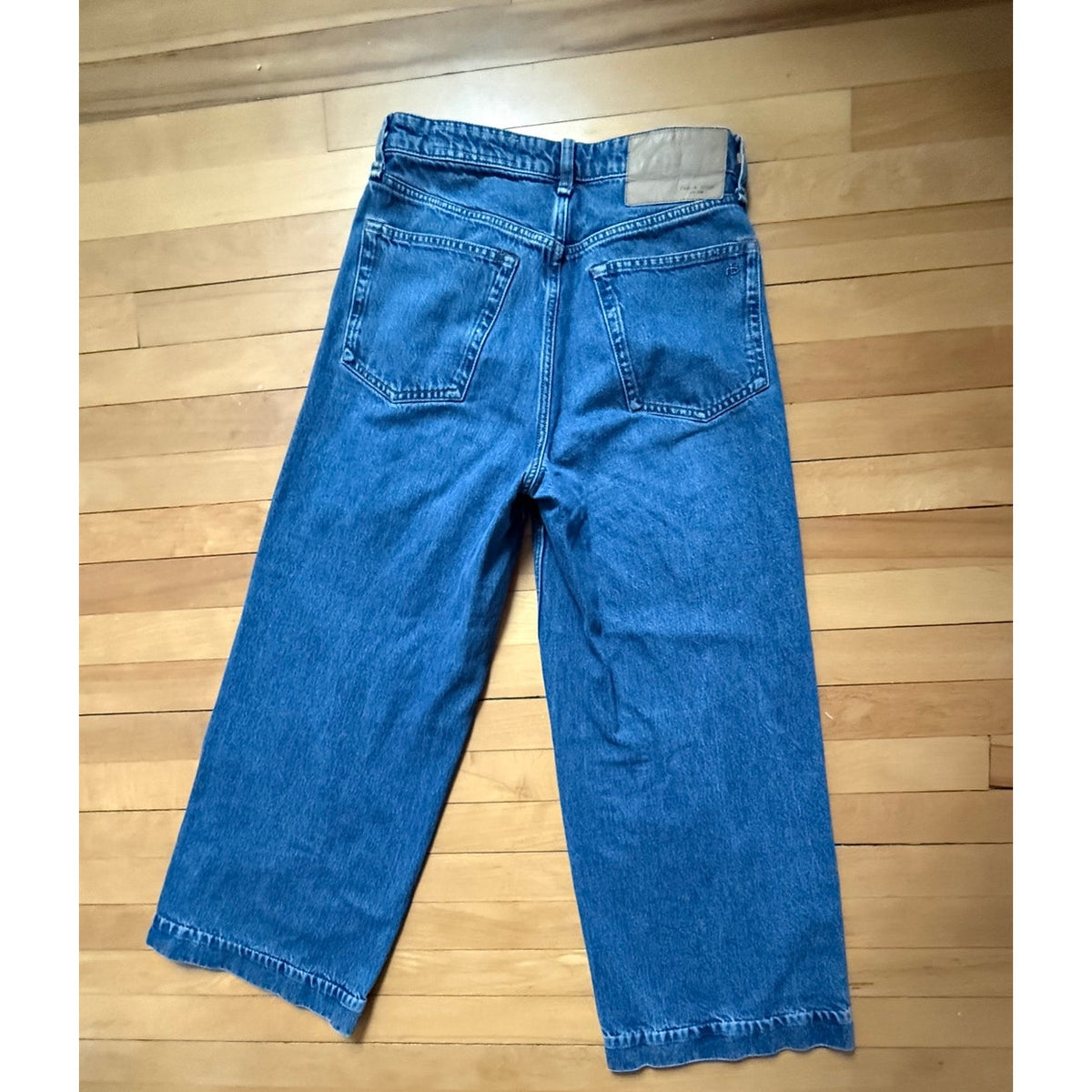 Rag & Bone High-Rise Wide-Leg Jeans Blue - Size 26 EUC