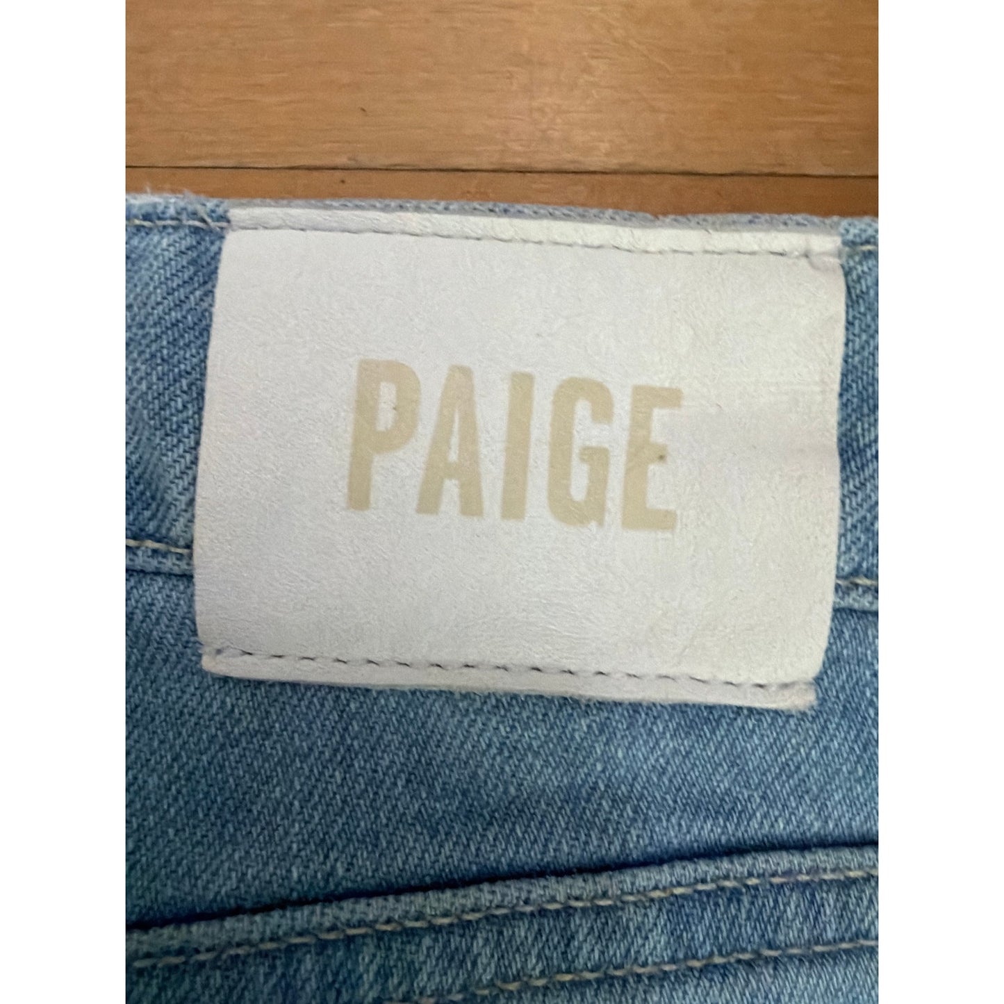 Paige Size 27 Light Wash Collette Cropped Flare Jean