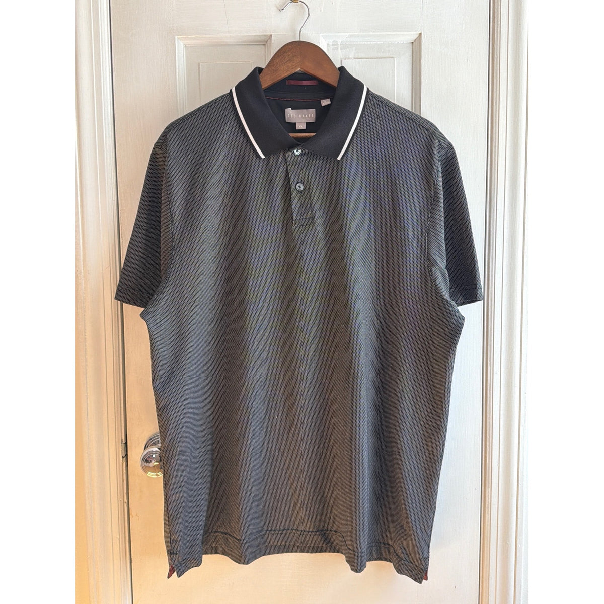 Ted Baker Men's Textured Short Sleeve Polo Shirt - Extra Large 