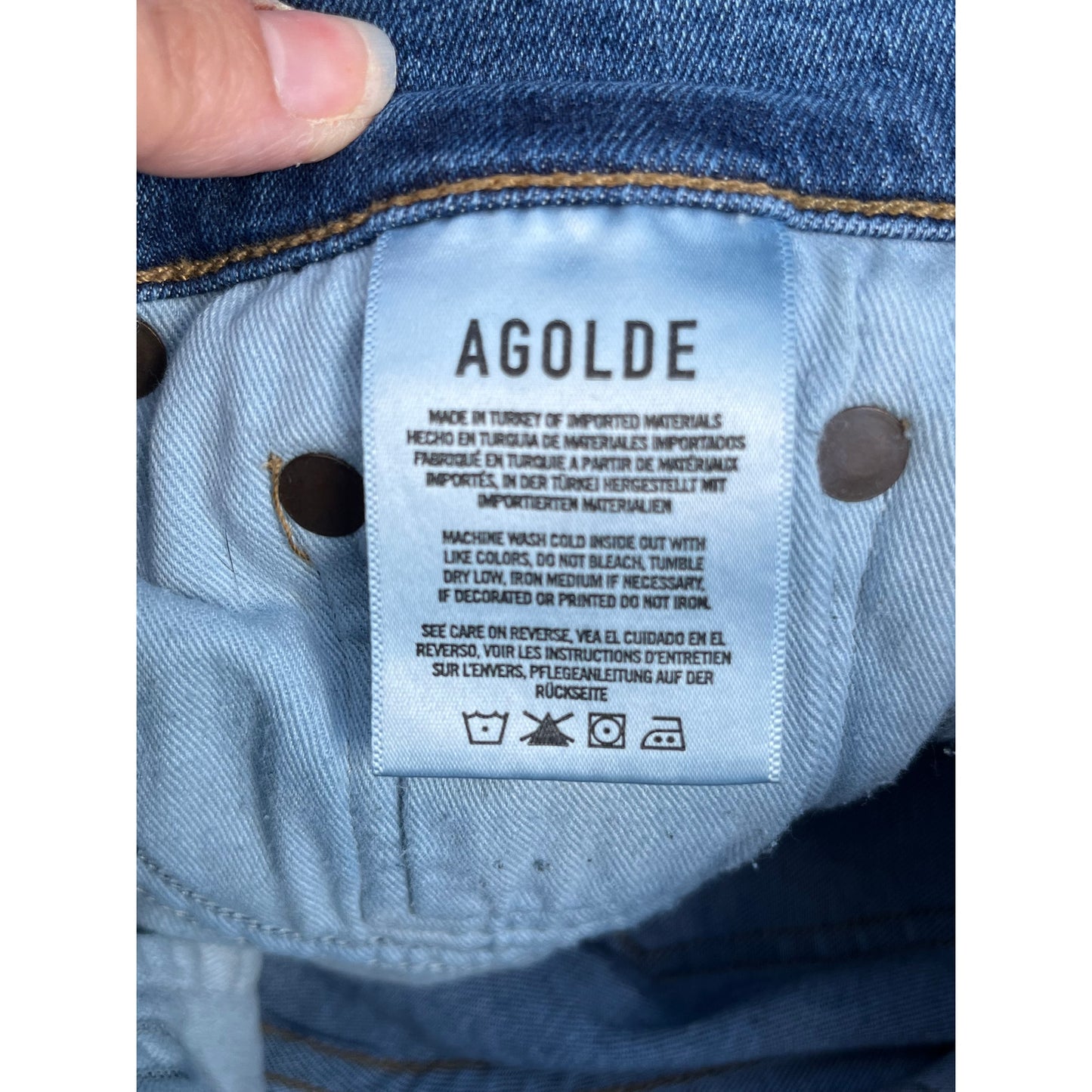 ✨ Agolde Sophie Mid-Rise Skinny Crop Distressed Jeans 25 ✨