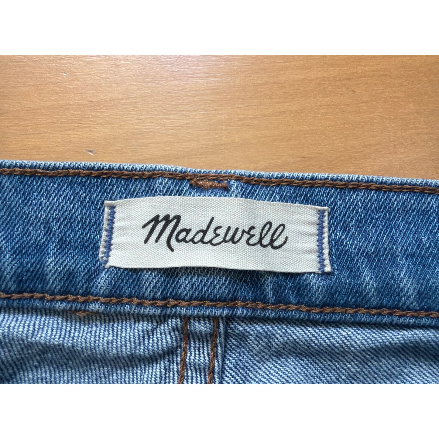 Madewell Size 25 Cali Denim Bootcut Distressed Hem High Rise Jean