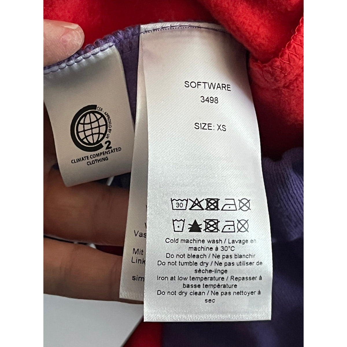 NWT GANNI Software Isoli Sweatpants XS Deep Lavender Red Stripe 💜❤️