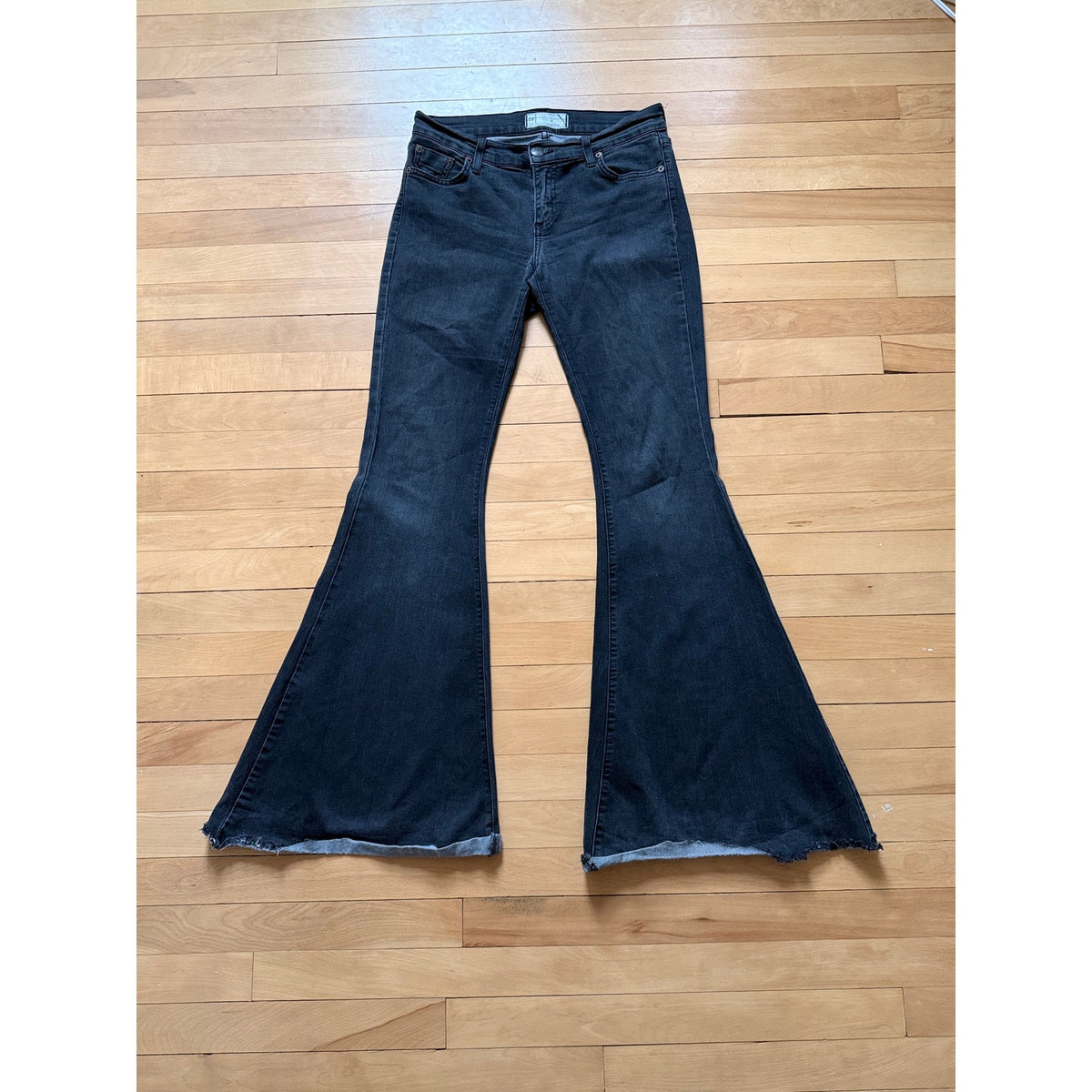 Free People Just Float On Flare Jeans - Black - Size 28 - EUC