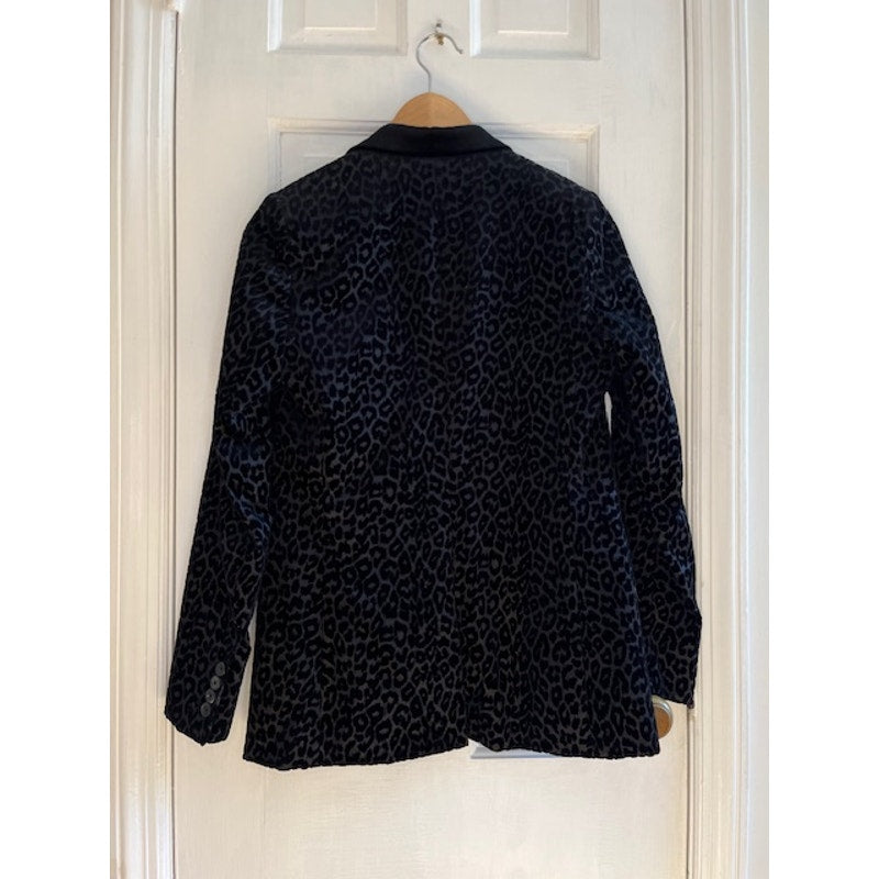 The kooples black leopard velvet blazer Size EU 34, US 4
