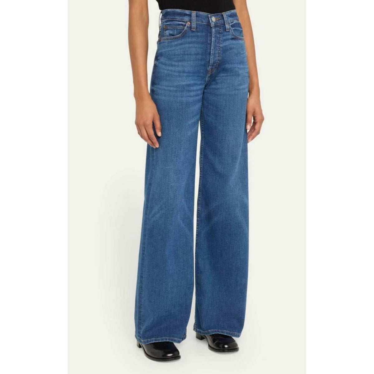 Re/done 70s ultra high rise wide leg jeans, size 27