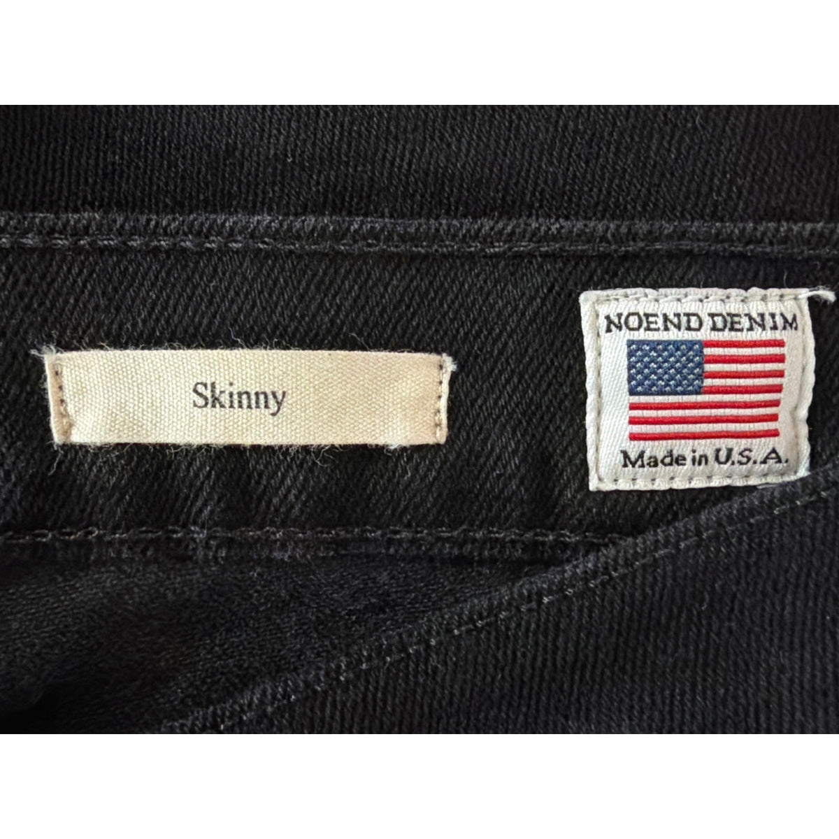 NOEND DENIM Size 33 High Rise Skinny Jeans in Black - Premium Stretch