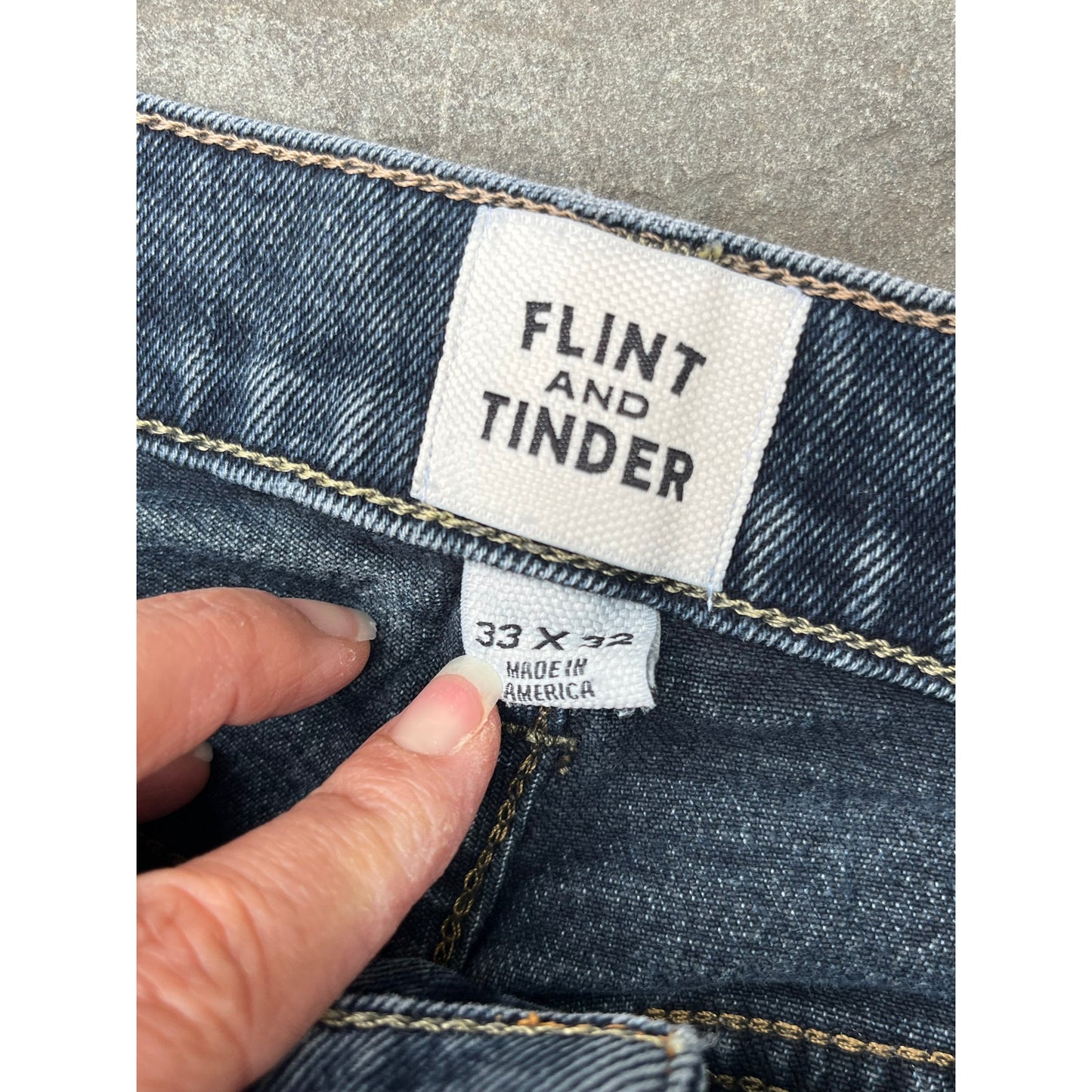 Flint & Tinder 33x32 Selvedge Athletic Slim Jeans Medium Wash Huckberry