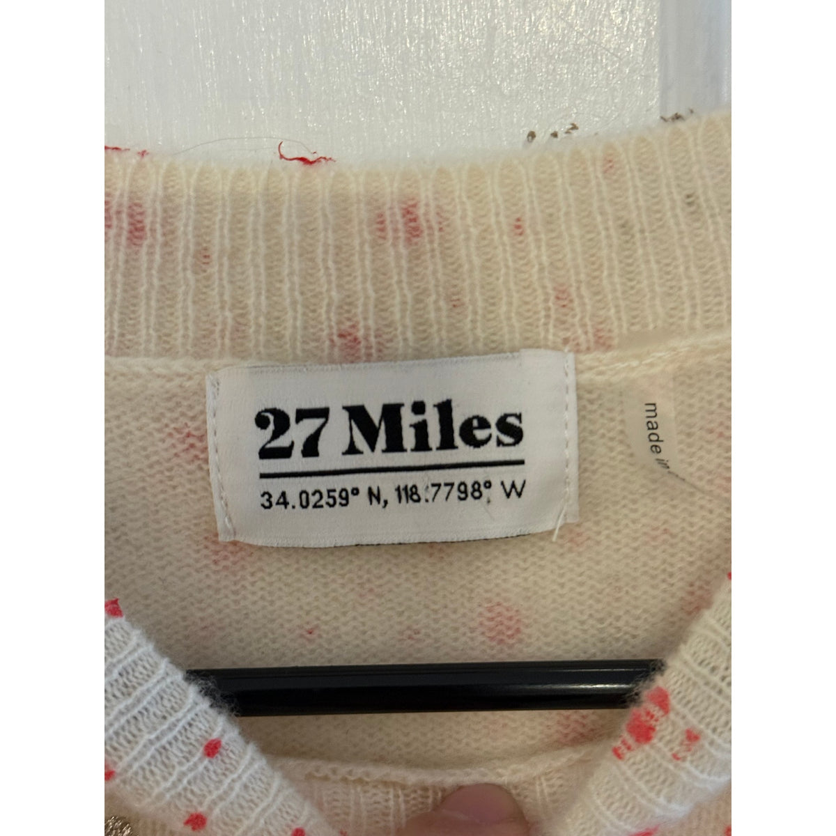 27 Miles Cashmere Sparkle Dot Sweater Size XS