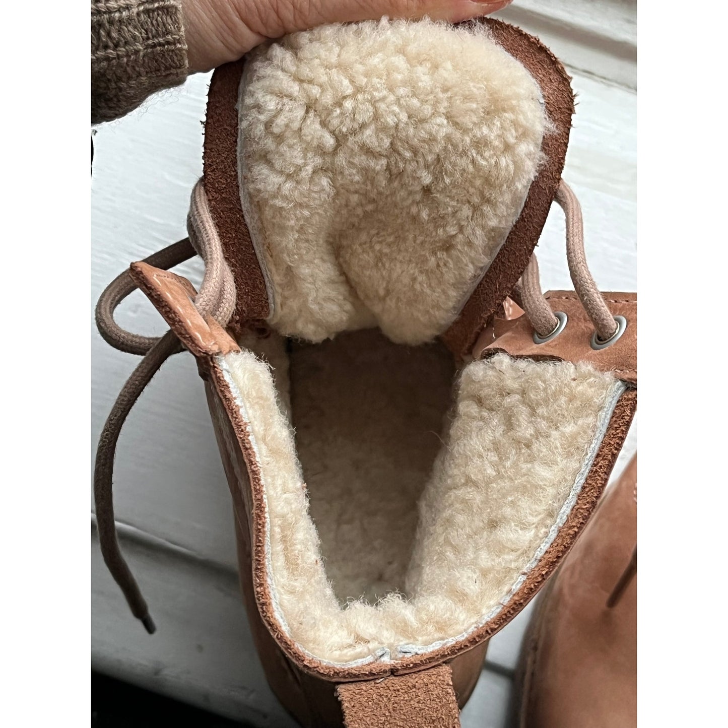 Blackstone TG42 Cafe Au Lait Leather Sherpa Lined Boots EU 37 US 7 Winter Work