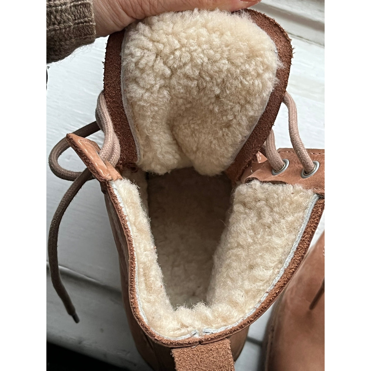 Blackstone TG42 Cafe Au Lait Leather Sherpa Lined Boots EU 37 US 7 Winter Work