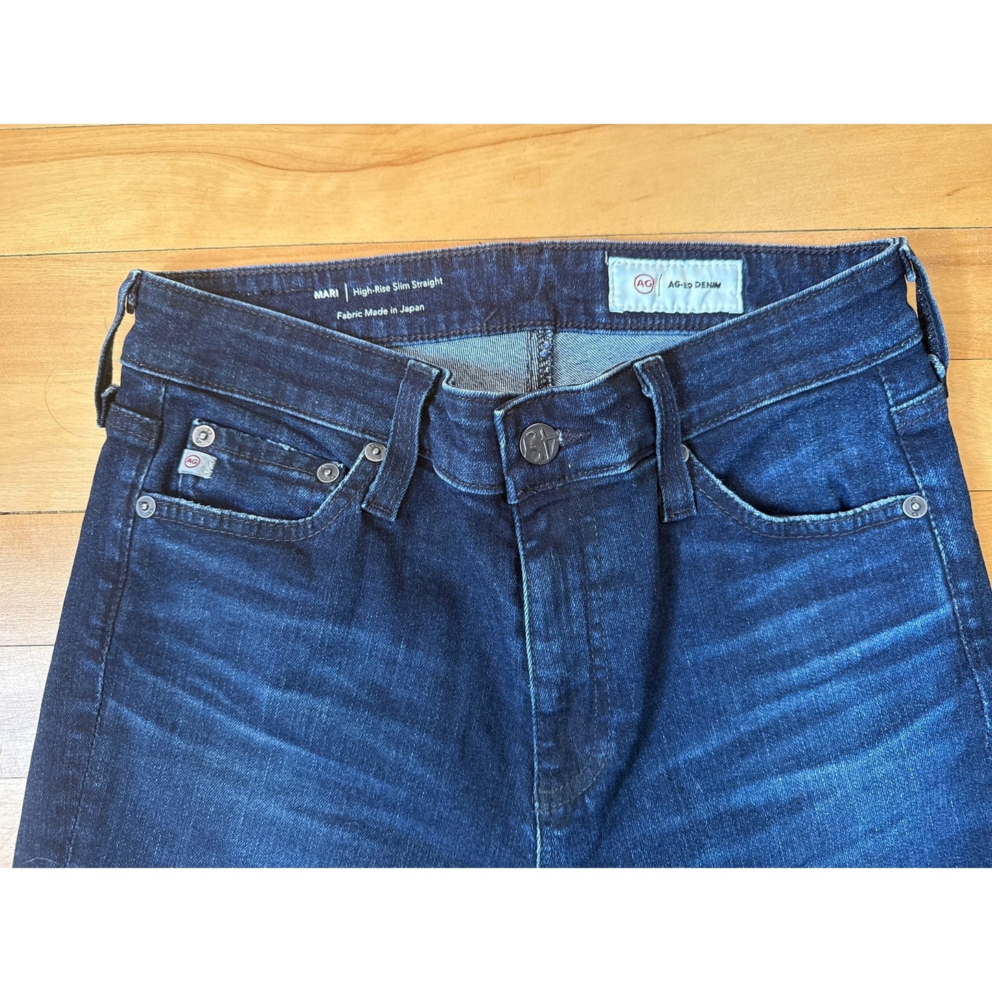 AG Adriano Goldschmied Mari Jeans Size 27R Dark Wash Japanese AG-ED Denim EUC