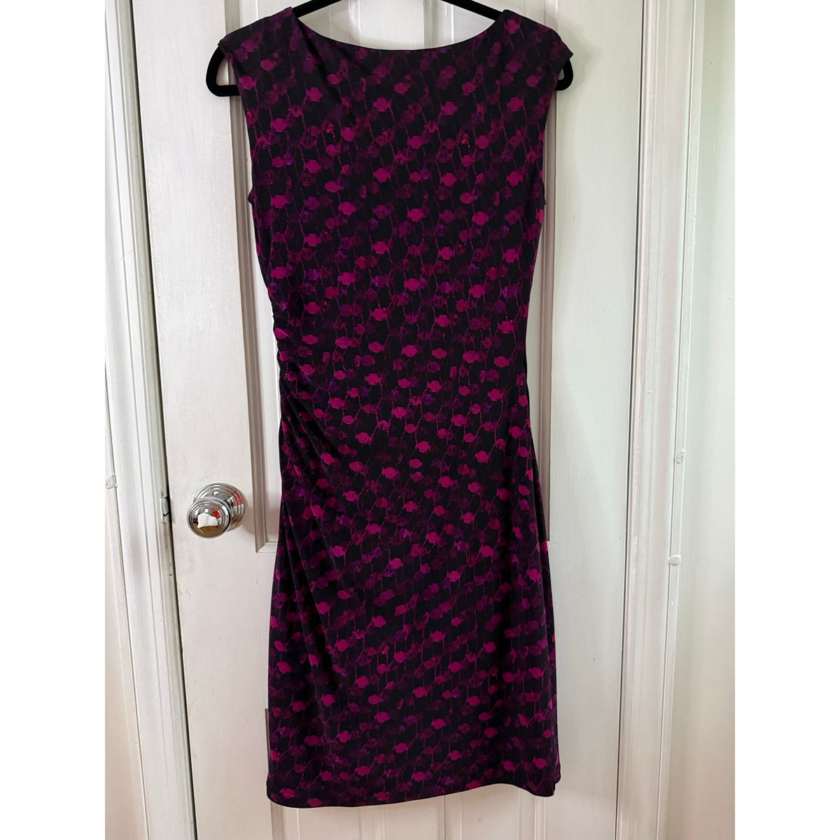 Lauren Ralph Lauren Purple & Black Geometric Sheath Dress - Size 4 - EUC