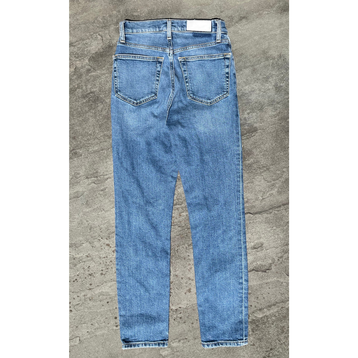 RE/DONE Originals High Rise Skinny Jeans Dusty Blue Size 26 | Fall Transition