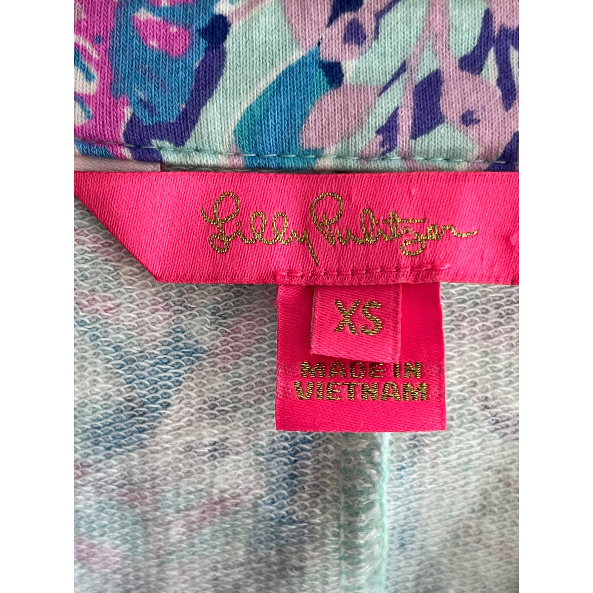 Lilly Pulitzer Sherryn Shift Dress XS Seahorse Ruffle Neck Blue Green Resortwear