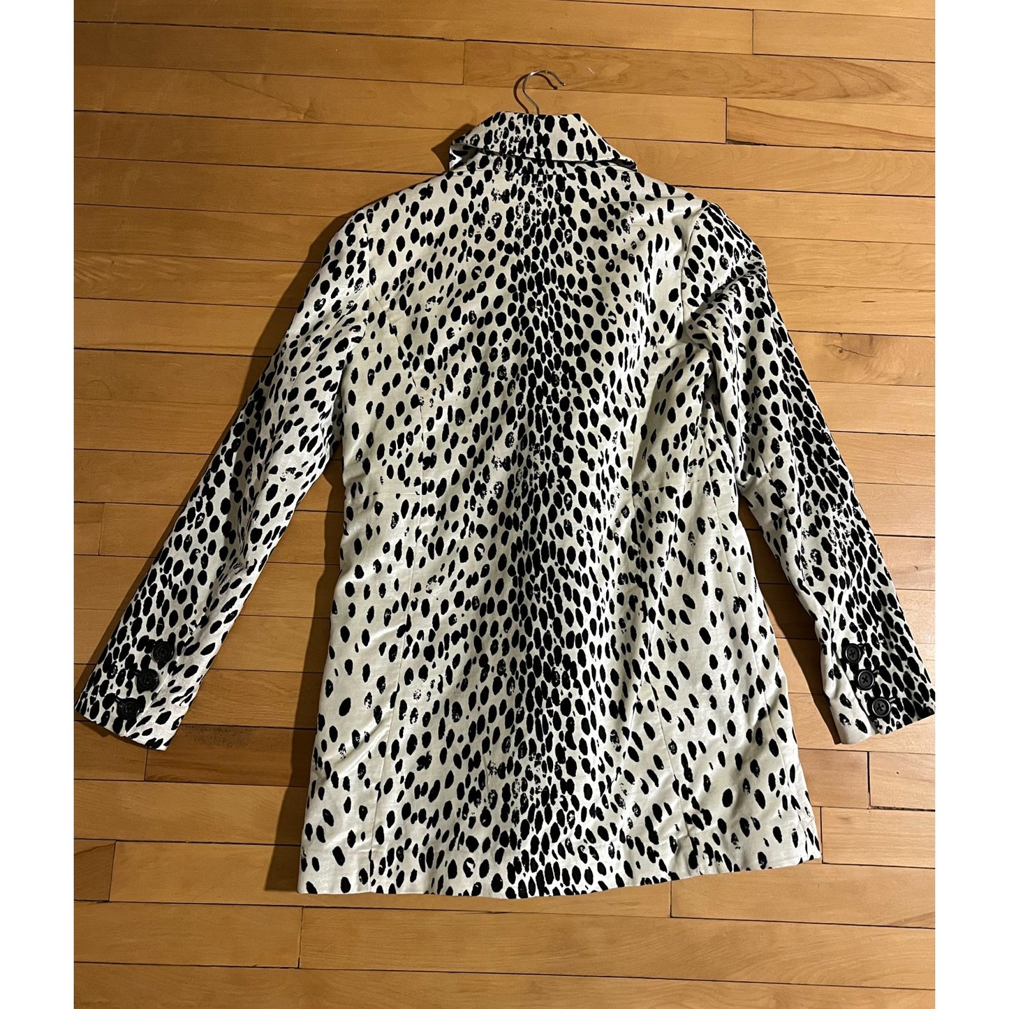 Free People - Black/White Leopard Print Coat - X Small