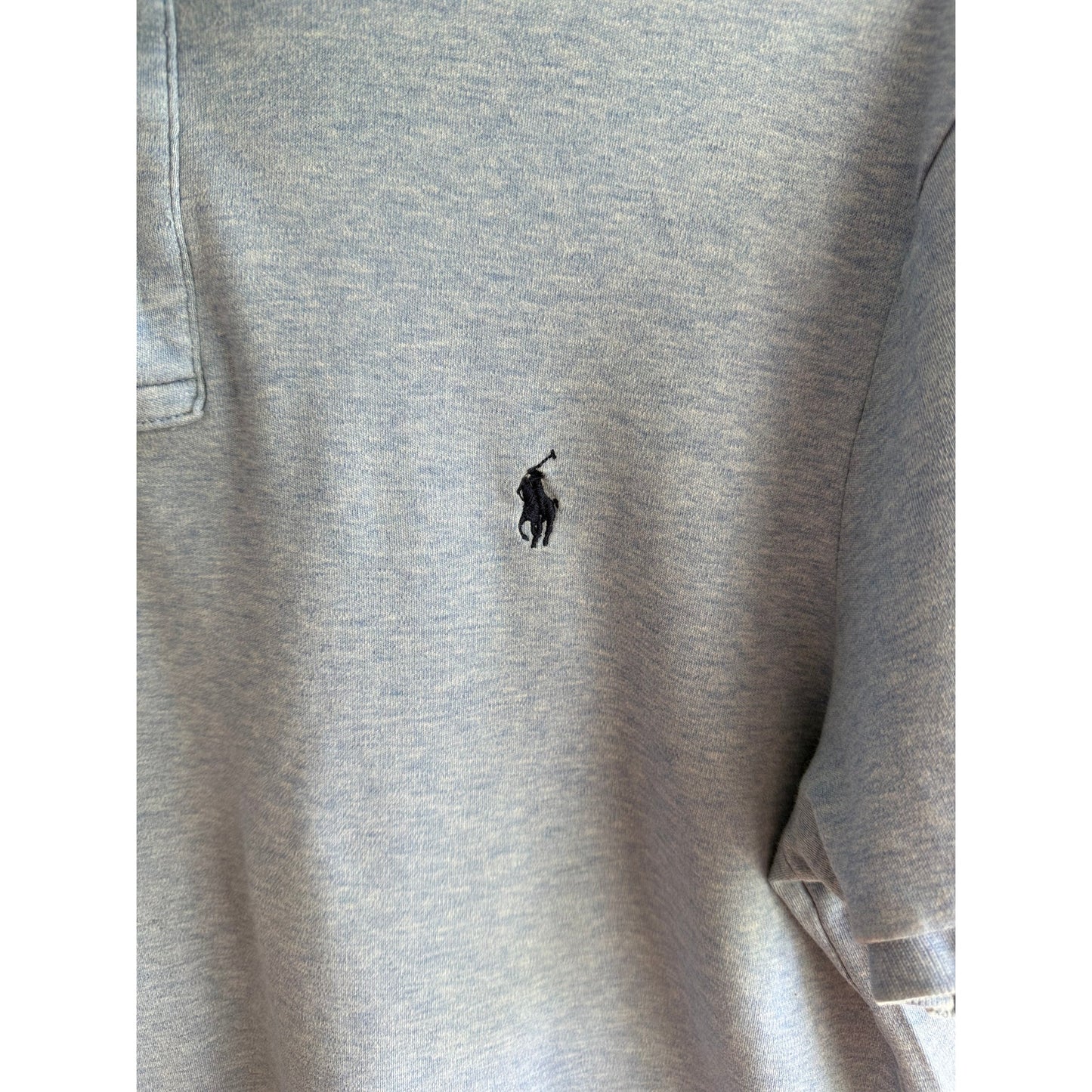 Polo Ralph Lauren Baby Blue Men's Polo Shirt Navy Pony Large