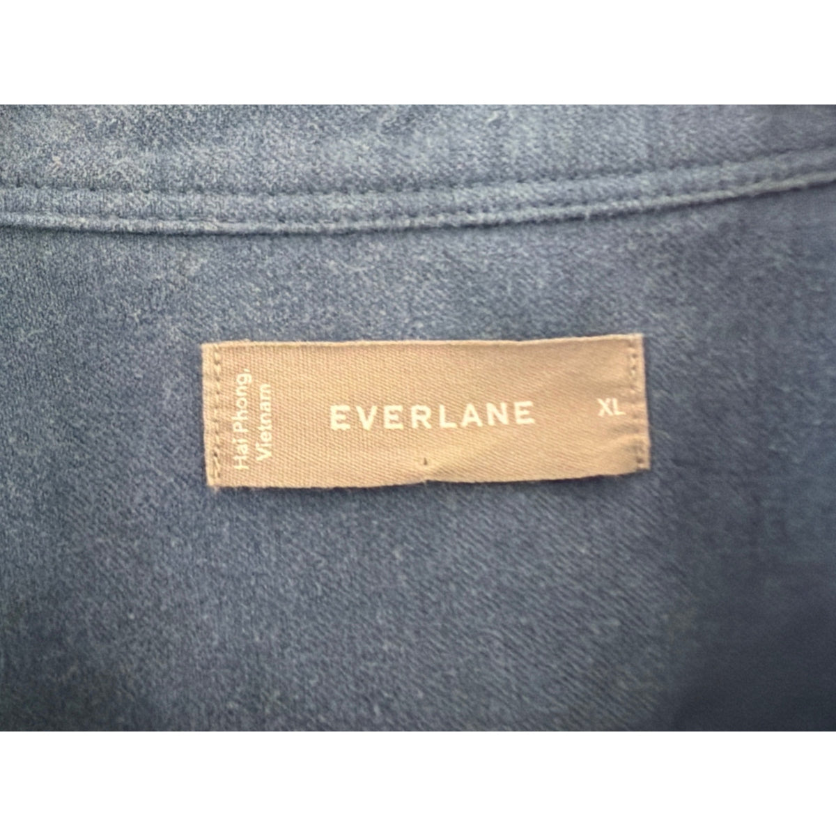 Everlane Women's Oversized Flannel / Denim-Style Button-Down Shirt, XL 