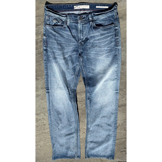 Guess Desmond Relaxed Straight Jeans Mens Size 34 Blue Denim Pants 34x32