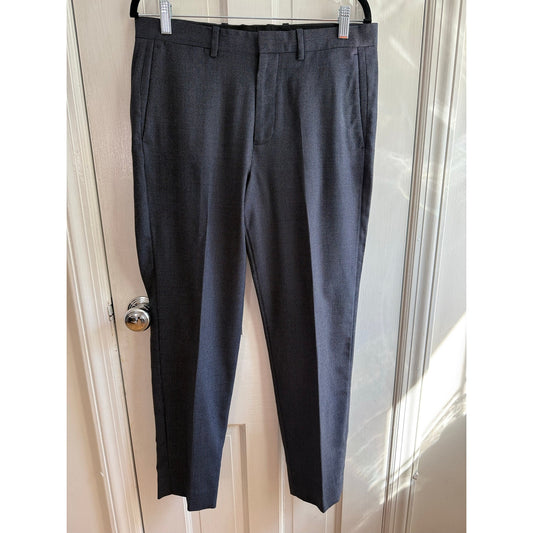 Theory Jake W Kemp Slim-Fit Pants Men's Size 30 Navy Polka Dot Pattern