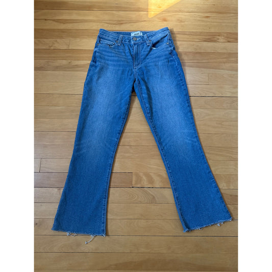 PAIGE Rory Crop Flare Jeans 27 Abelina Medium Wash EUC