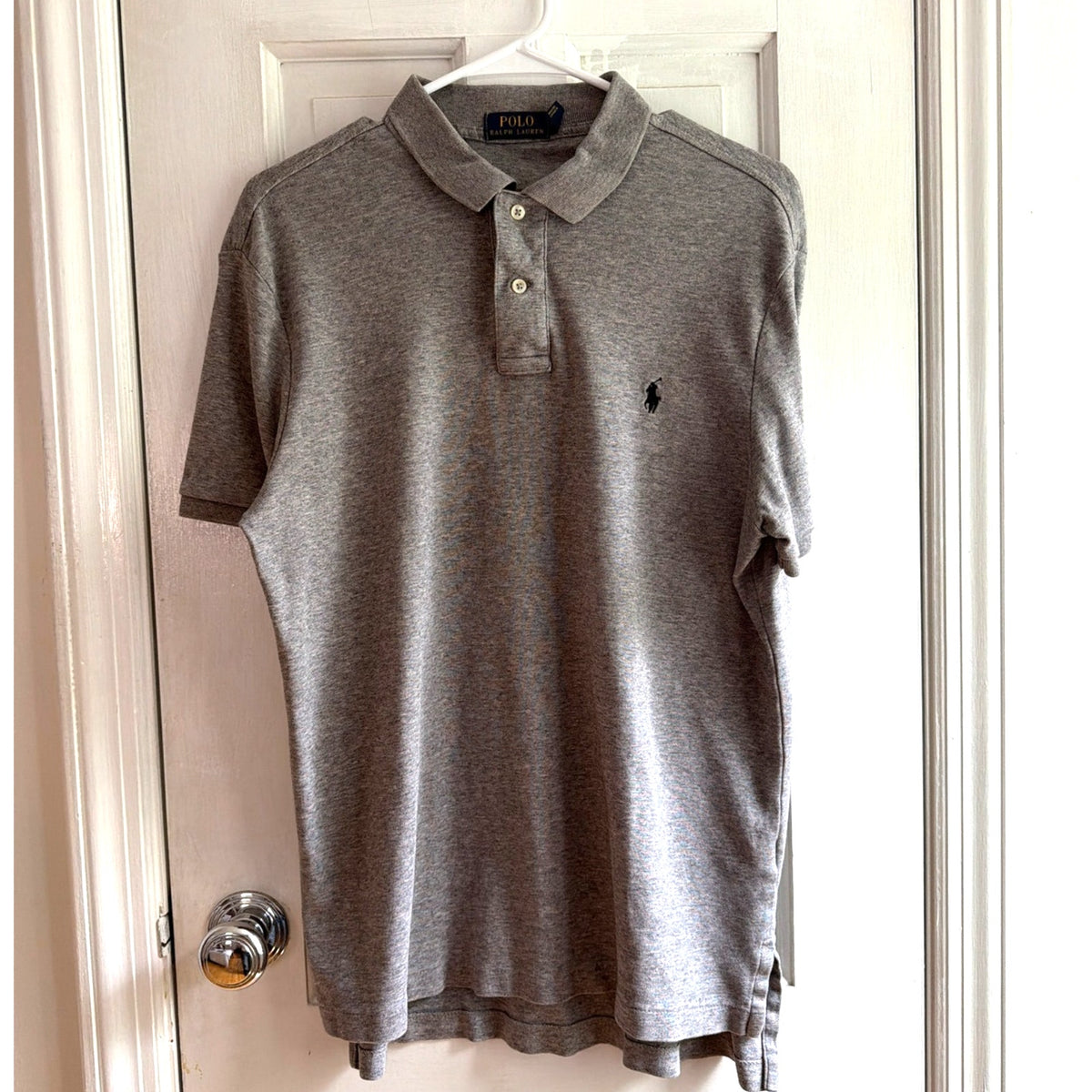 Polo Ralph Lauren Polo Large Gray Shirt Men's Black Pony
