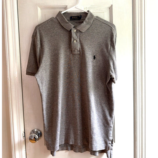 Polo Ralph Lauren Polo Large Gray Shirt Men's Black Pony